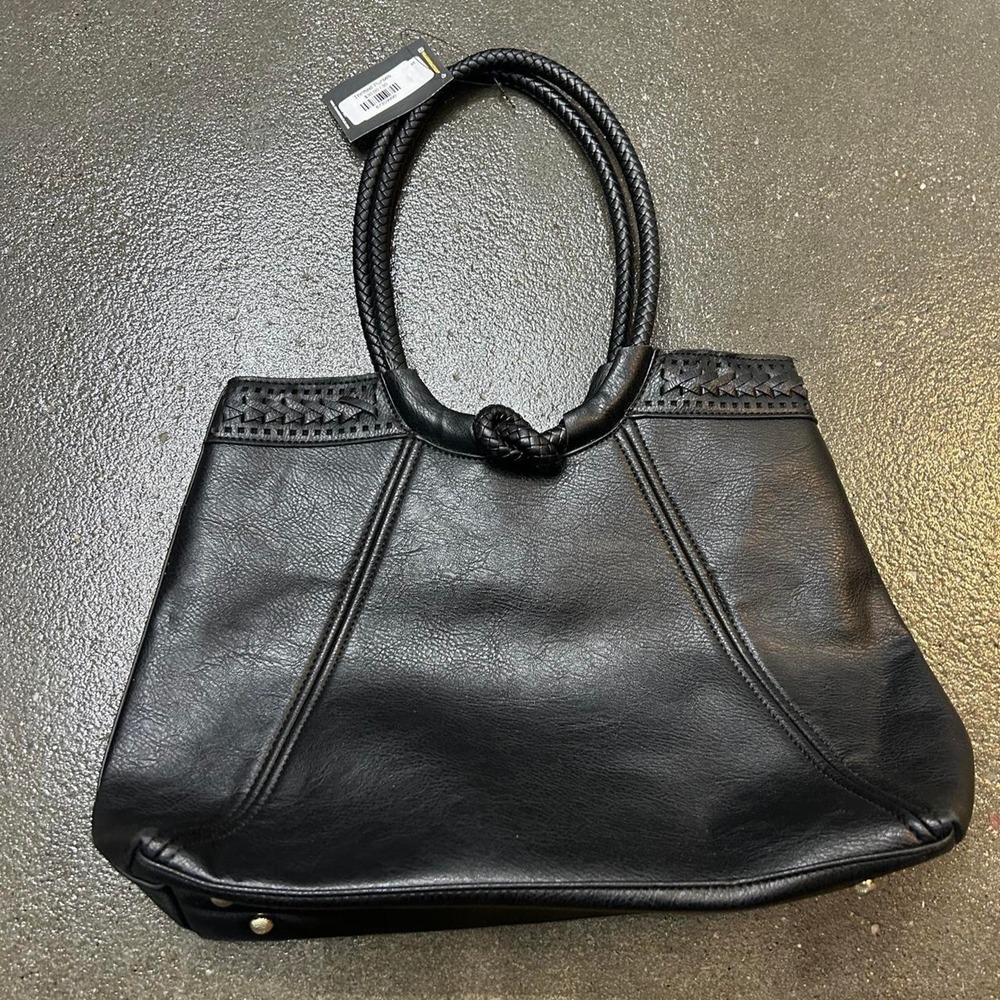 Faux Leather Shoulder Tote Back